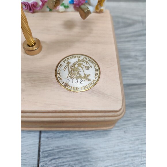 Bird Of Paradise Hummingbird Music Box Carousel Horse-Limited Edition-#0132 - Picture 9 of 13